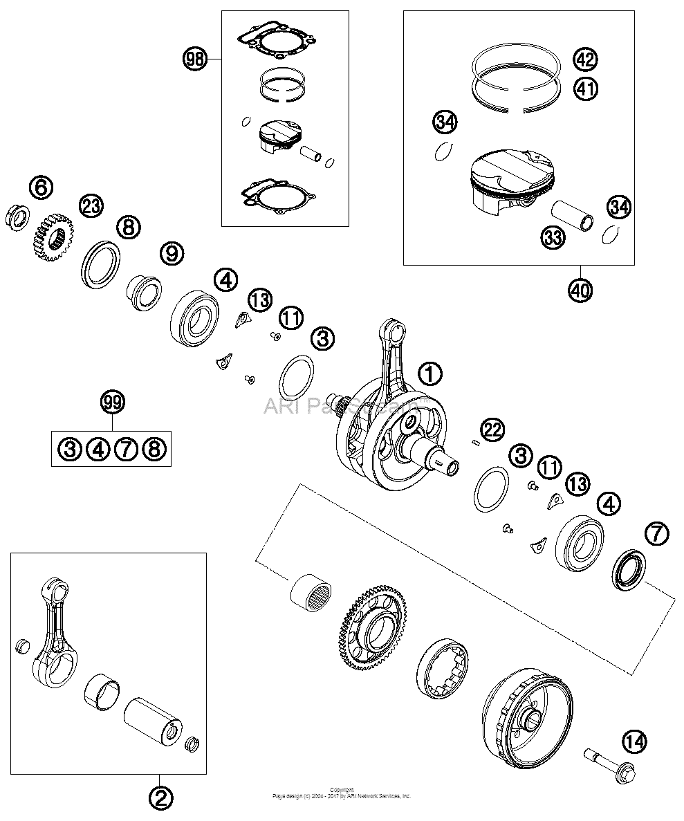 Crankshaft, Piston