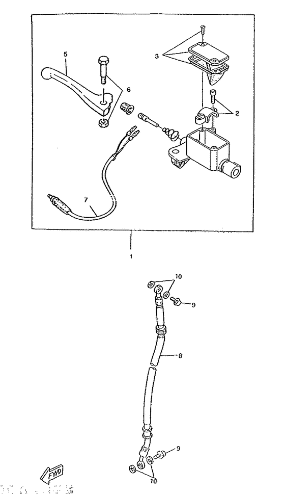 Front master cylinder