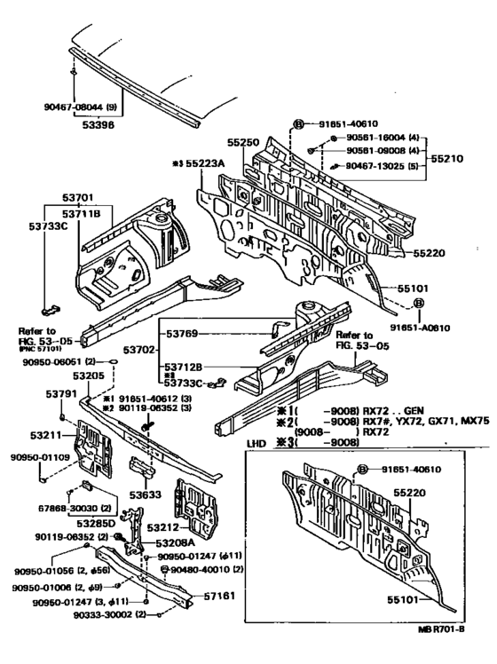 Front Fender Apron & Dash Panel