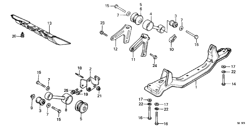Torque rod/front beam