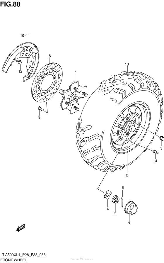 Front Wheel (Lt-A500Xl4 P28)