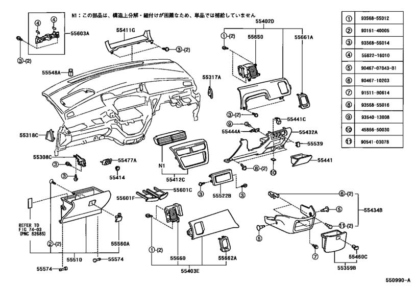Instrument Panel & Glove Compartment