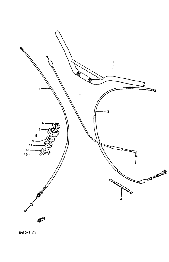 Handlebar - control cable