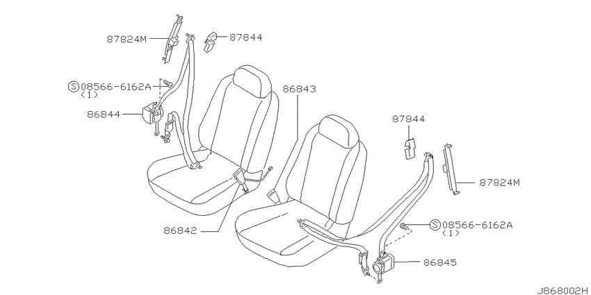 Front seat belt