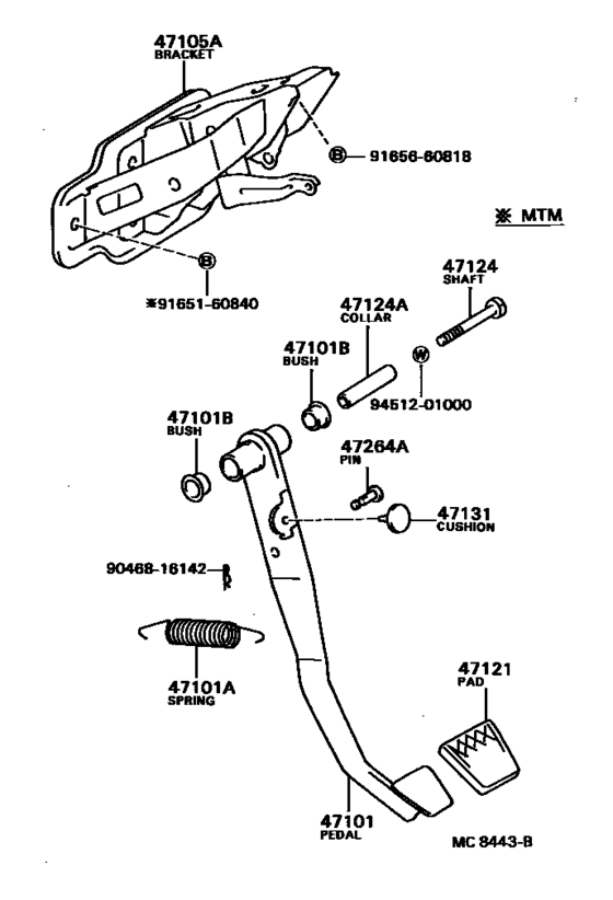 Brake Pedal & Bracket