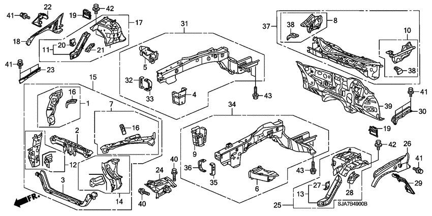 Front bulkhead/dashboard