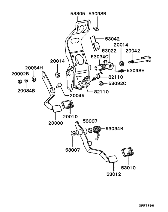 Brake & clutch pedal