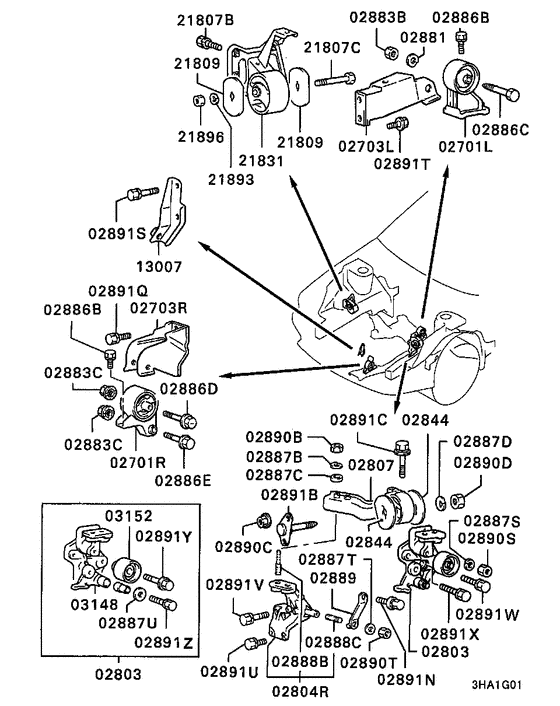 Engine mounting & support