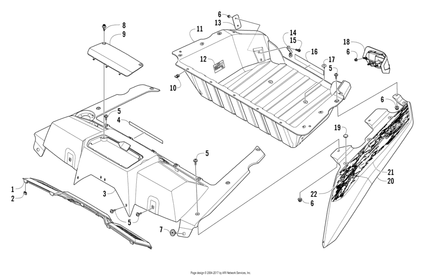 Cargo Box And Taillight Assembly
