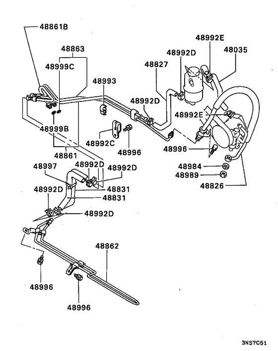 Power steering oil line