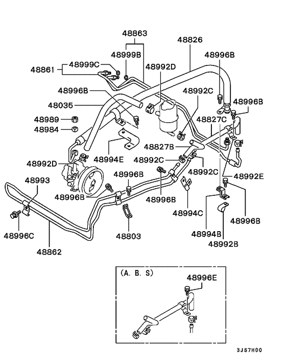 Power steering oil line