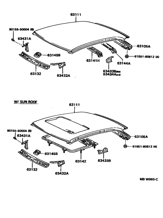 Roof Panel & Back Window Glass