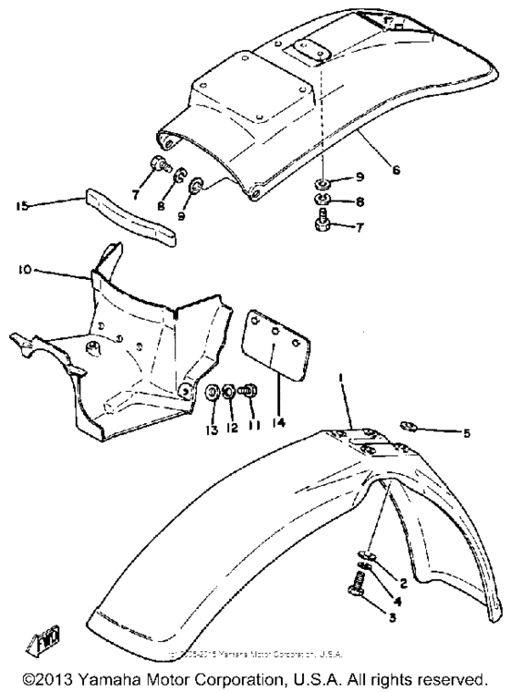 Front fender-rear fender