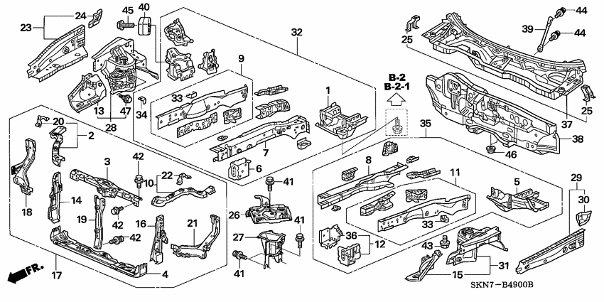 Front bulkhead/dashboard