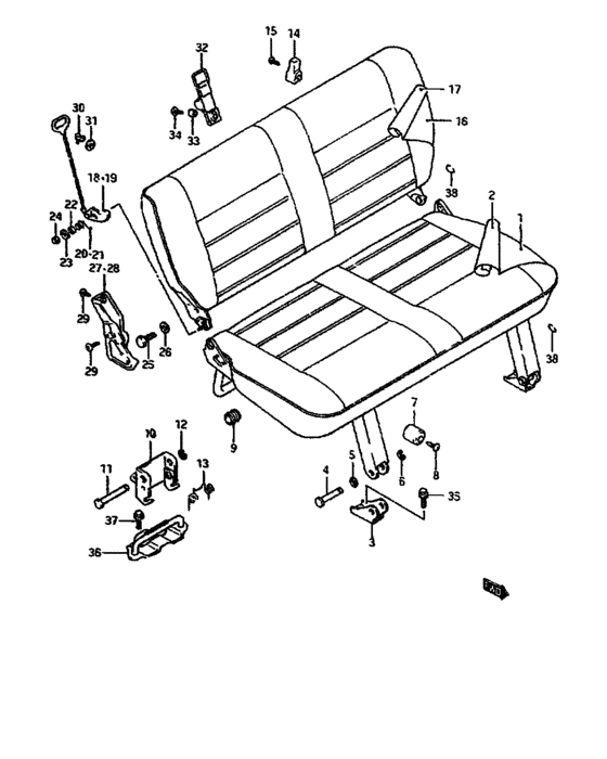 Rear seat