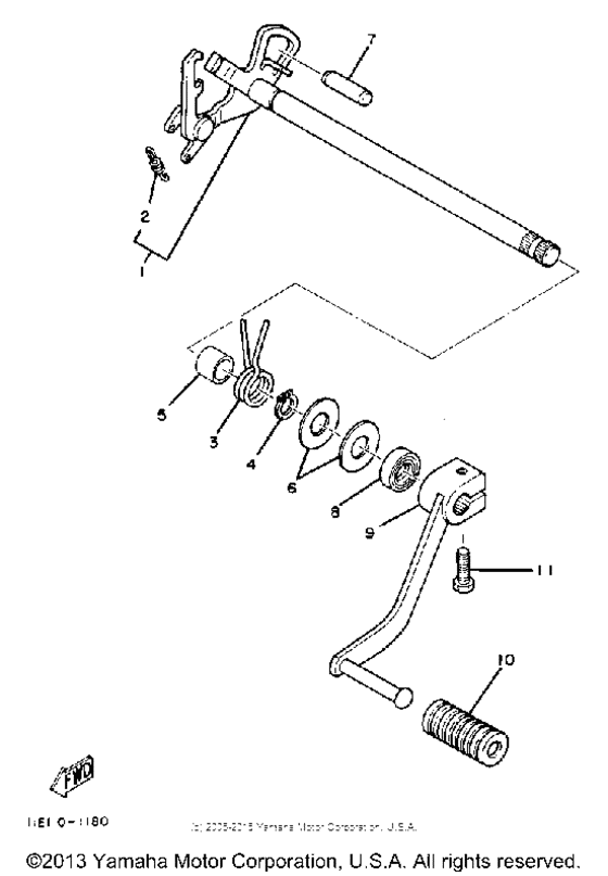 Shift shaft pedal