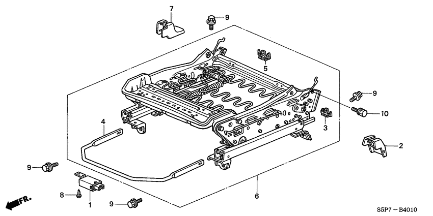 Front seat components