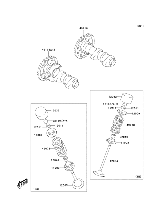 Valve(s)/camshaft(s)