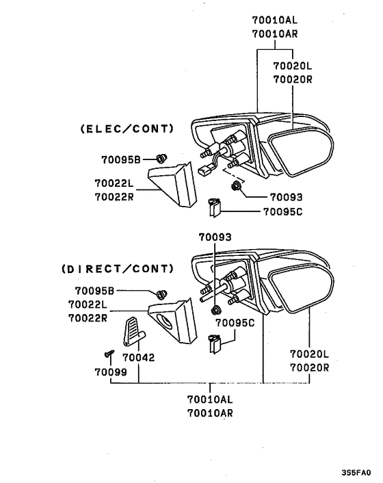 Outside rear view mirror