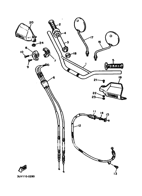 Steering handle & cable