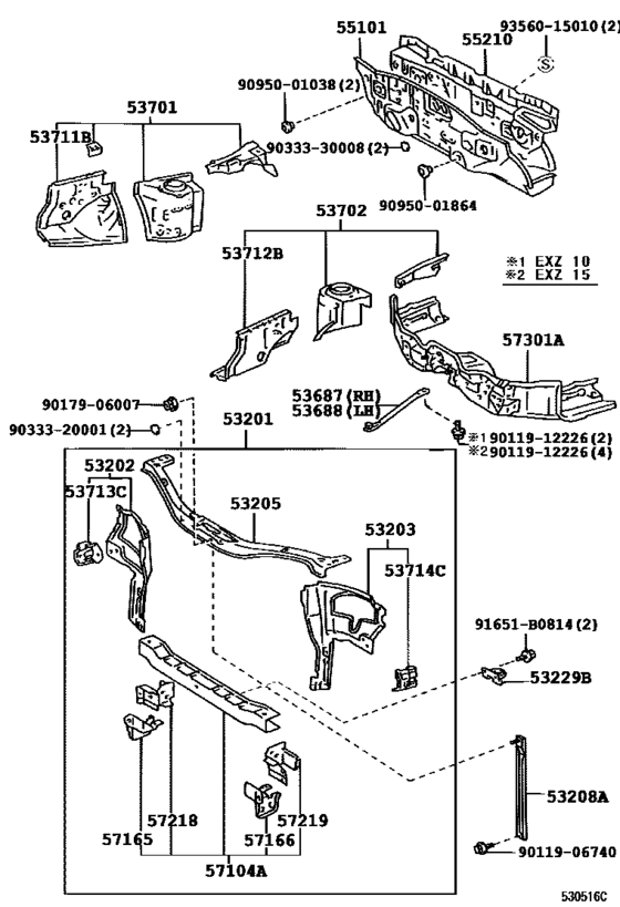 Front Fender Apron & Dash Panel