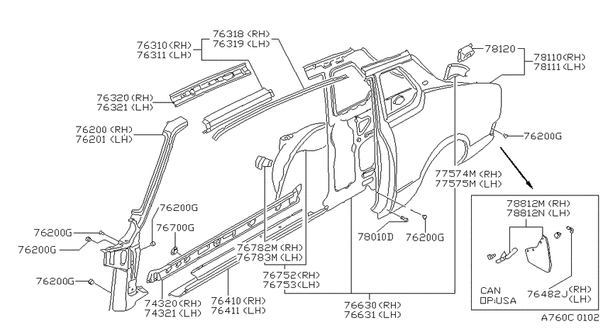 Body side panel