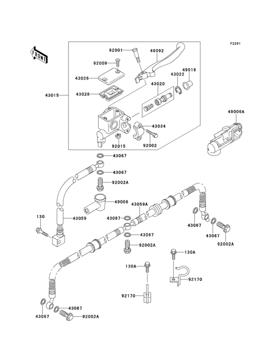 Front master cylinder