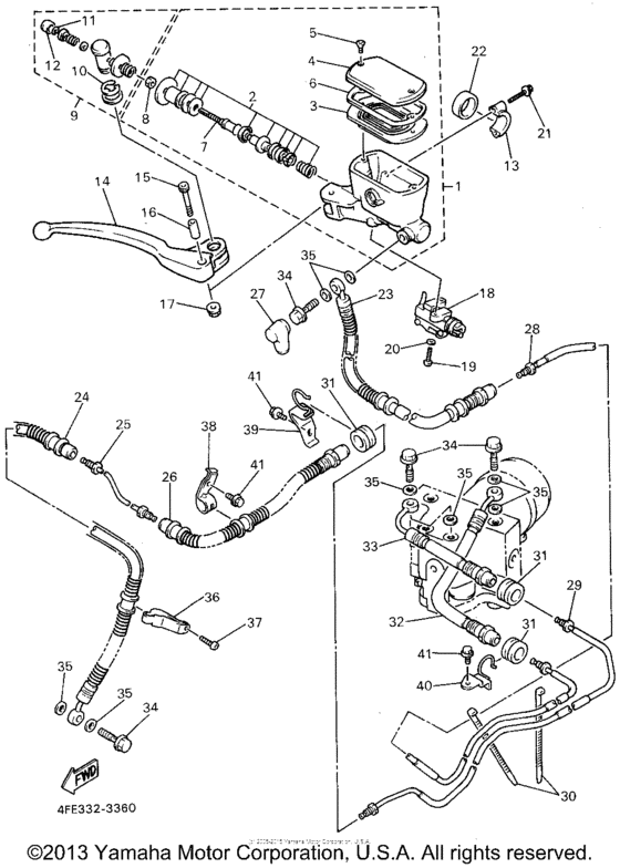 Front master cylinder