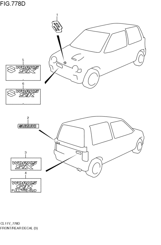 front / rear decare (emblem)