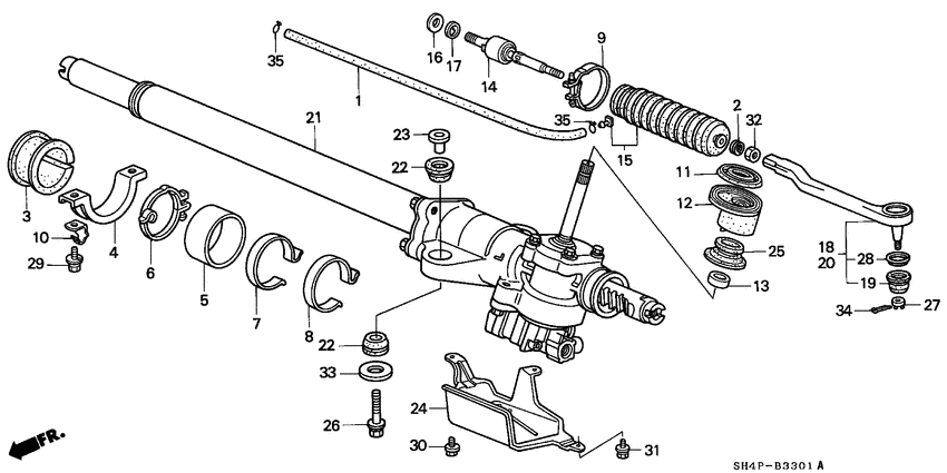 Power steering gear box