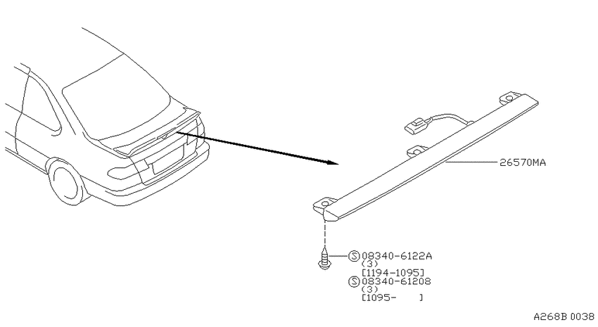 High mounting stop lamp