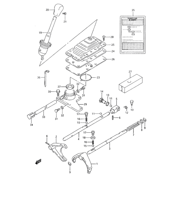 Transfer gear shifting