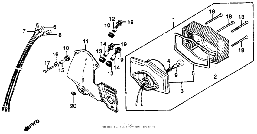 Cb750l tailllight (cb750l'79) 79