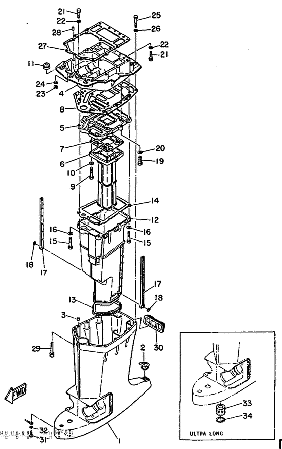 Upper casing