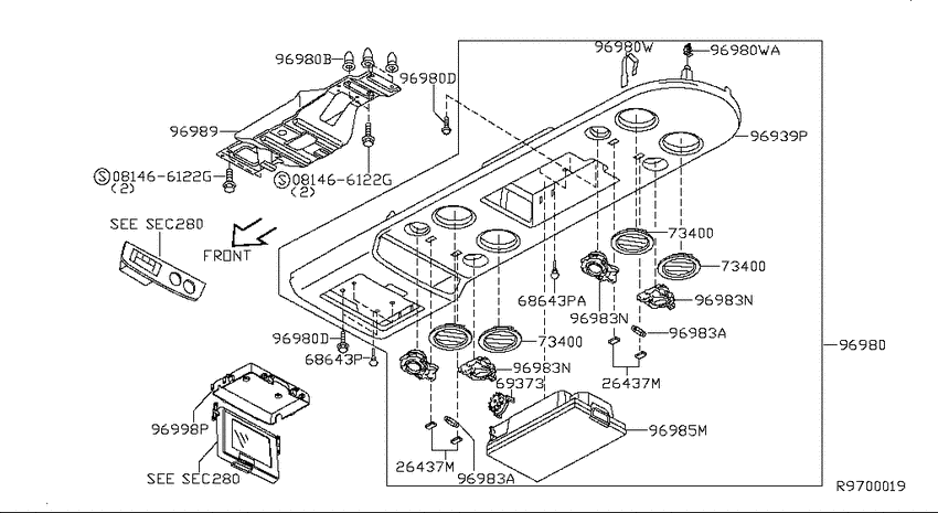 Roof console
