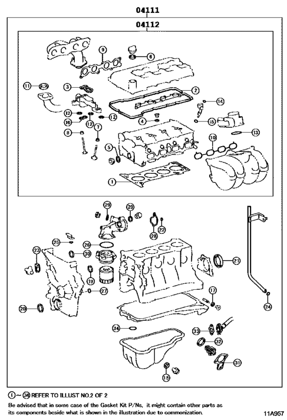 Engine Overhaul Gasket Kit For 2015 2018 Toyota Innova Kijang Revo Unser Zace Tgn141 5566