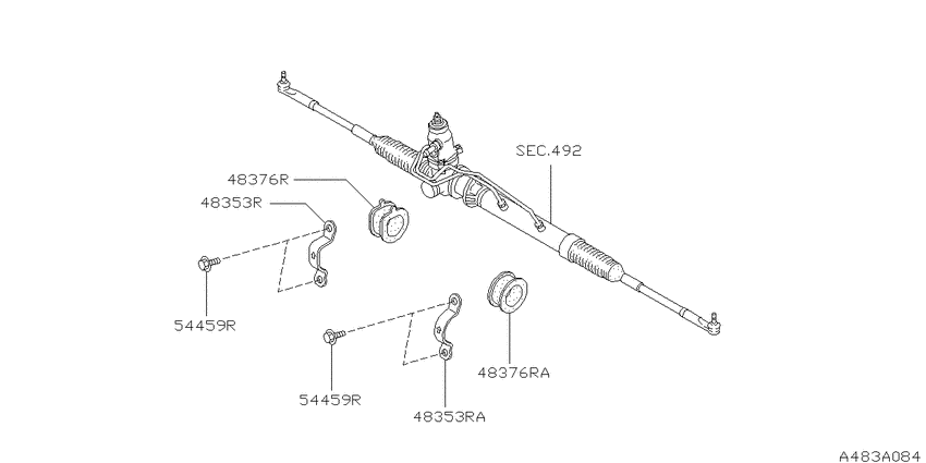 Steering gear mounting