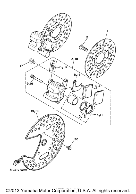 Front brake caliper