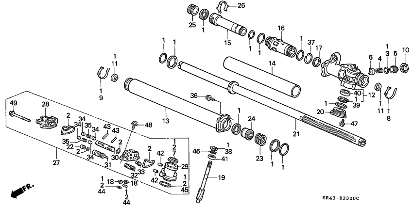 Power steering gear box components