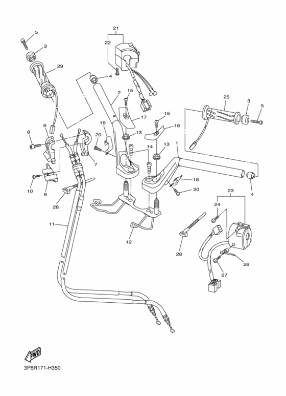 Steering handle & cable