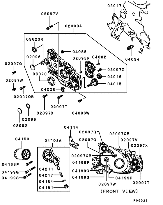 Oil pump & oil filter