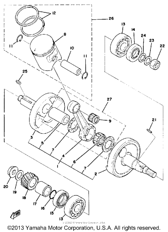Crank-piston