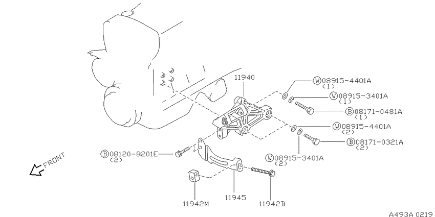 Power steering pump mounting
