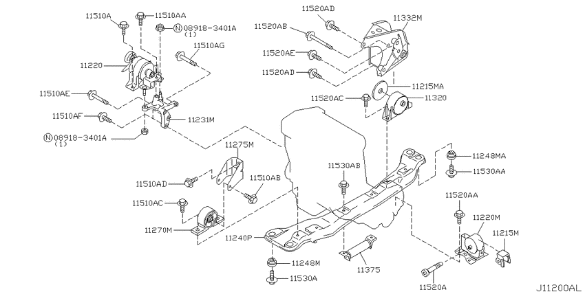Engine & transmission   mounting
