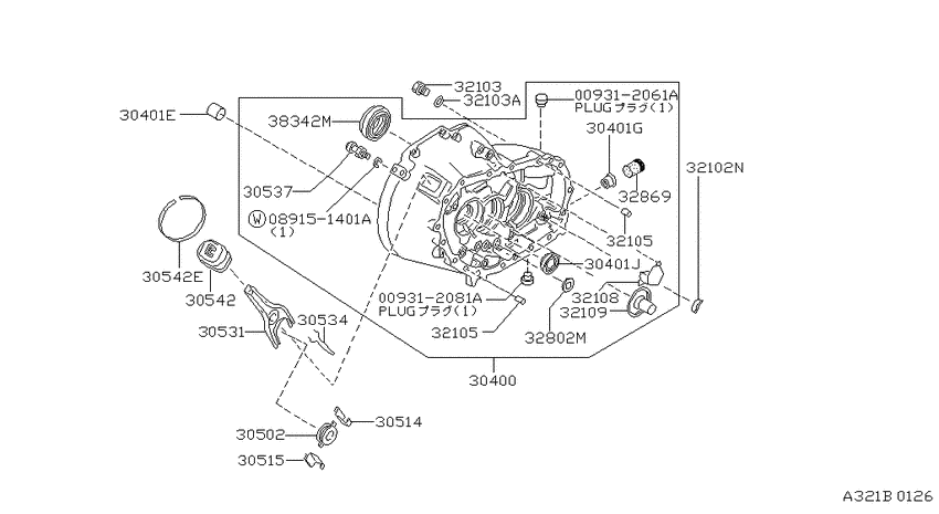 Transmission case & clutch release