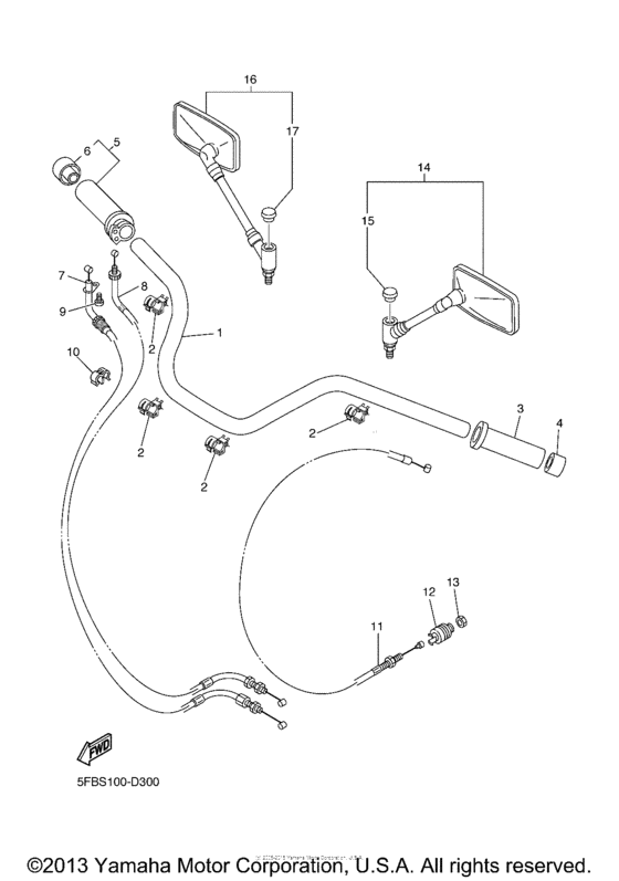 Steering handle & cable