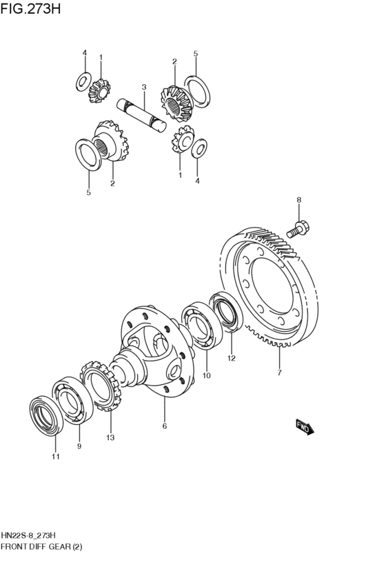 フロントデファレンシャルギヤ