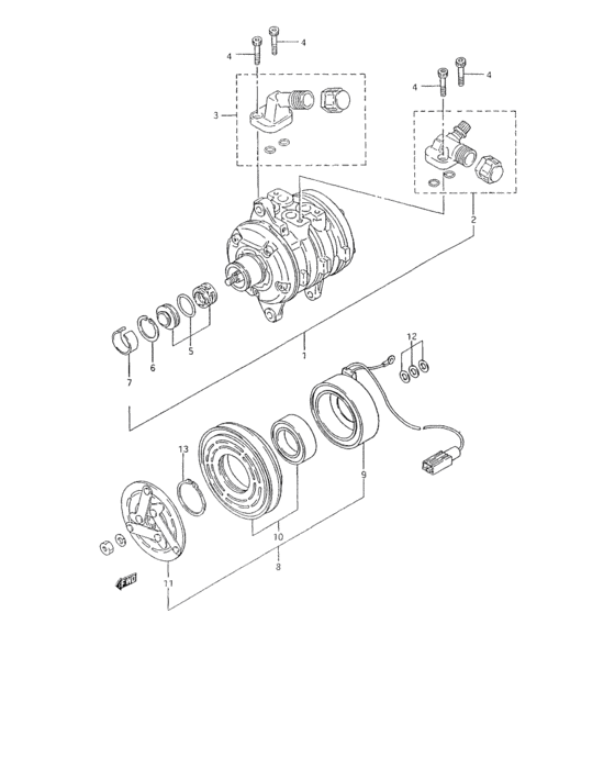 Compressor & magnet clutch
