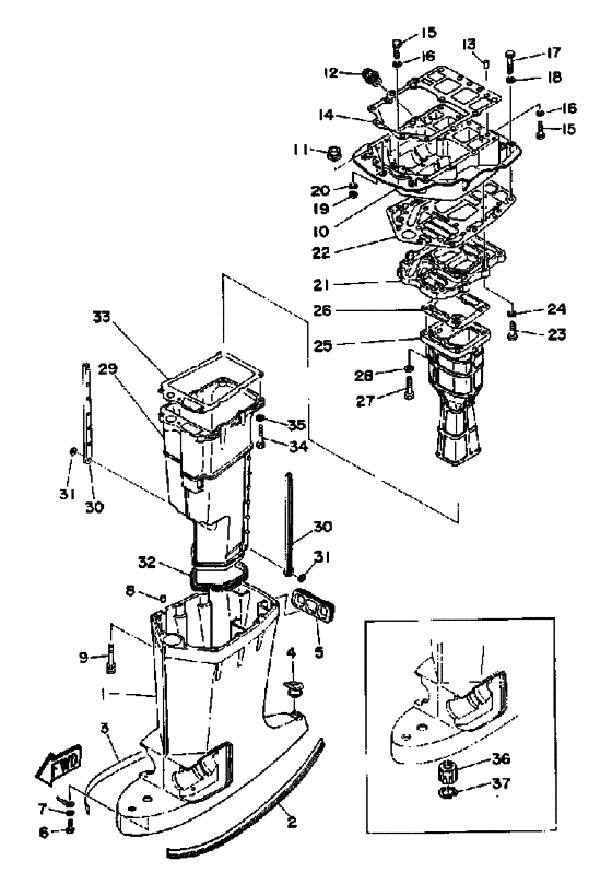 Upper casing