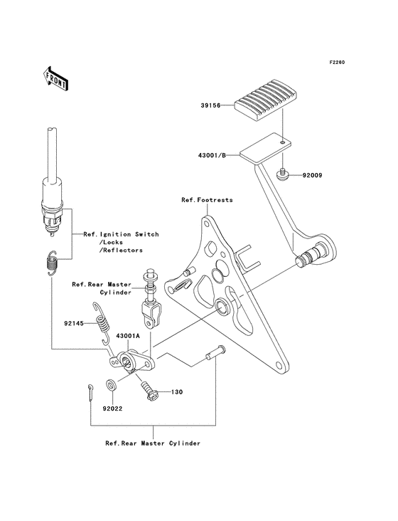 Brake pedal/torque link